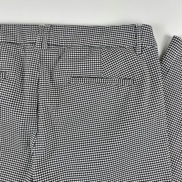 Lila Rose Womens Sz 10 Pants Black White Gingham Checkered Print Tapered Ankle - Picture 6 of 9